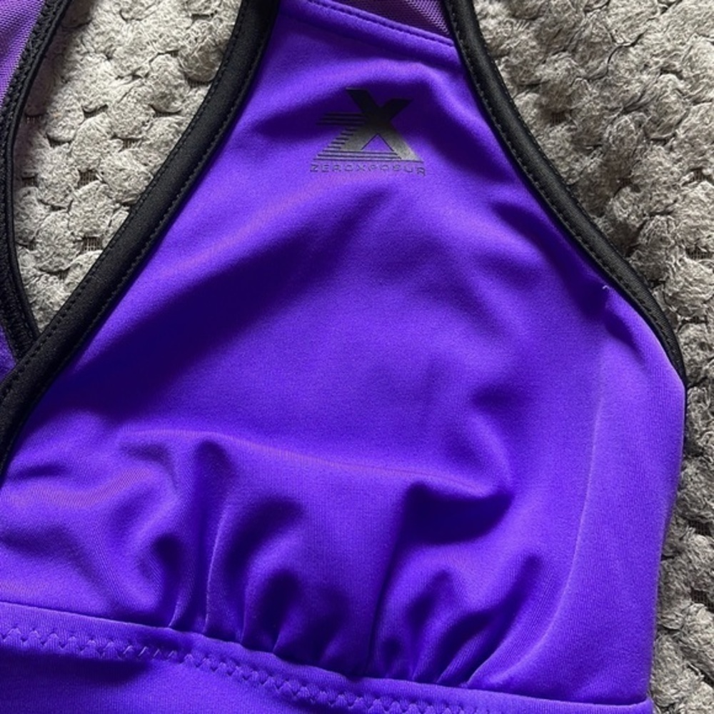 ZeroXposur Tankini Swimsuits Racerback Top Tank Top Purple Size M/L EUC #4114 - Picture 2 of 7